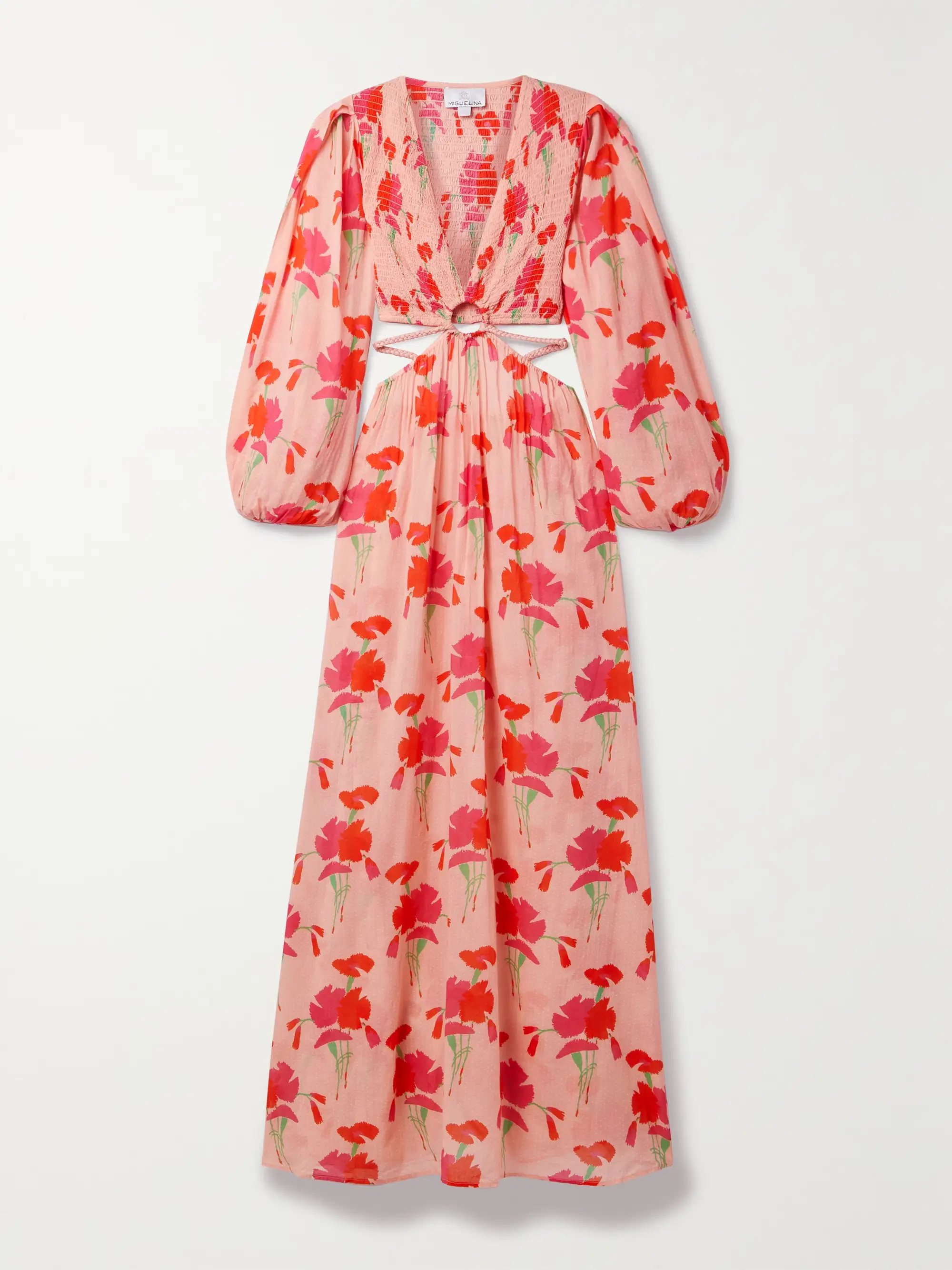 Leonie cutout printed cotton-voile maxi dress | NET-A-PORTER (US)