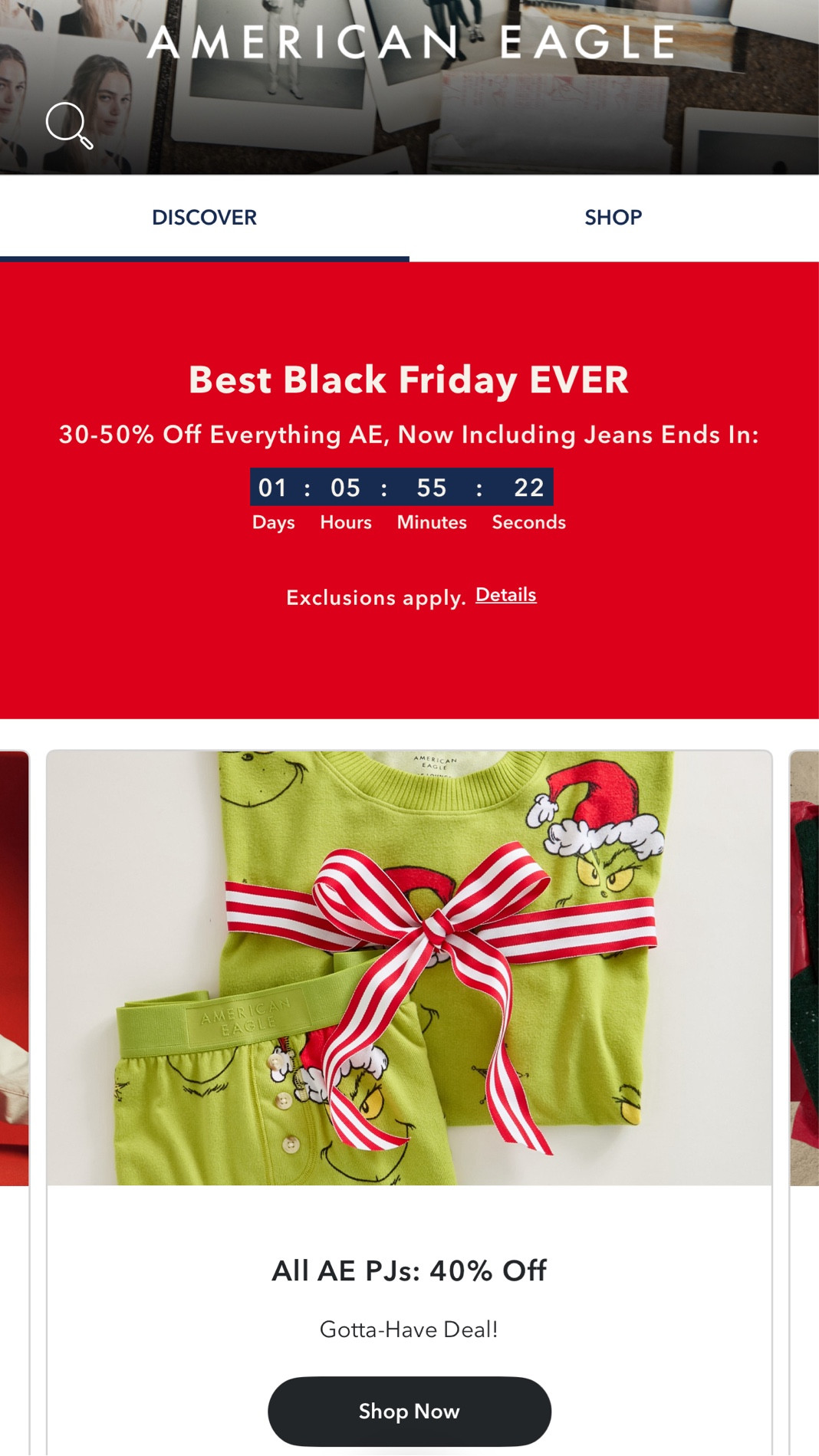 American Eagle and Arie are 40%! 

#LTKSaleAlert #LTKHoliday #LTKGiftGuide