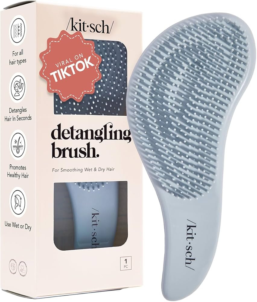 Kitsch Detangler Hair Brush for Curly or Straight, Wet and Dry Hair, Detangling Brush with Flexib... | Amazon (US)