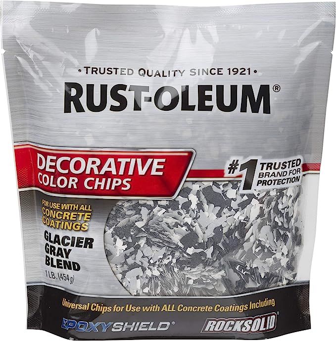 Rust-Oleum 312449 Decorative Color Chips, 1 Pound (Pack of 1), Glacier Gray Blend | Amazon (US)