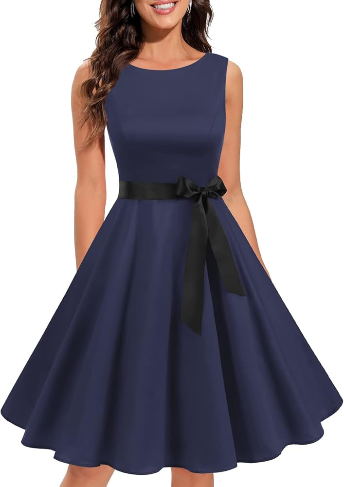 Gardenwed Womens Sleeveless Vintage Cocktail 1950s Retro Rockabilly Audrey Hepburn Tea Party Swin... | Amazon (US)