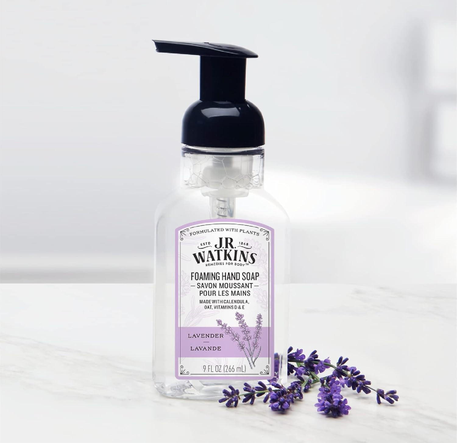 J.R. Watkins Foaming Hand Soap with Pump Dispenser, Moisturizing Foam Hand Wash, All Natural, Alc... | Amazon (US)