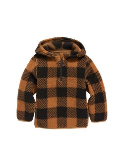 Hooded 1/4-Zip Printed Sherpa Pullover for Toddler Boys | Old Navy (US)