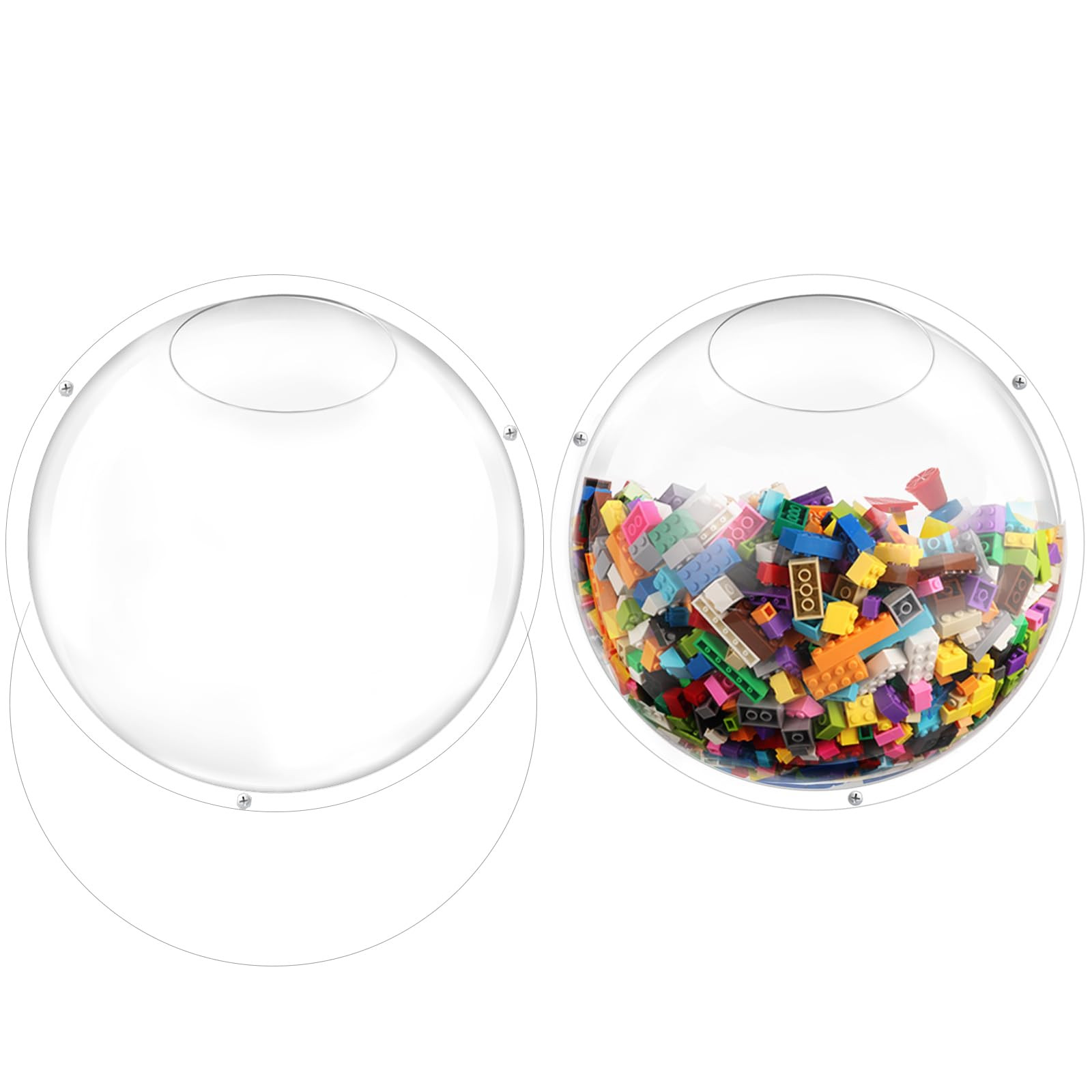 2 Pack Acrylic Wall Organizer Acrylic Toy Dispenser for Wall, Toy Storage Display with Back Panel... | Amazon (US)