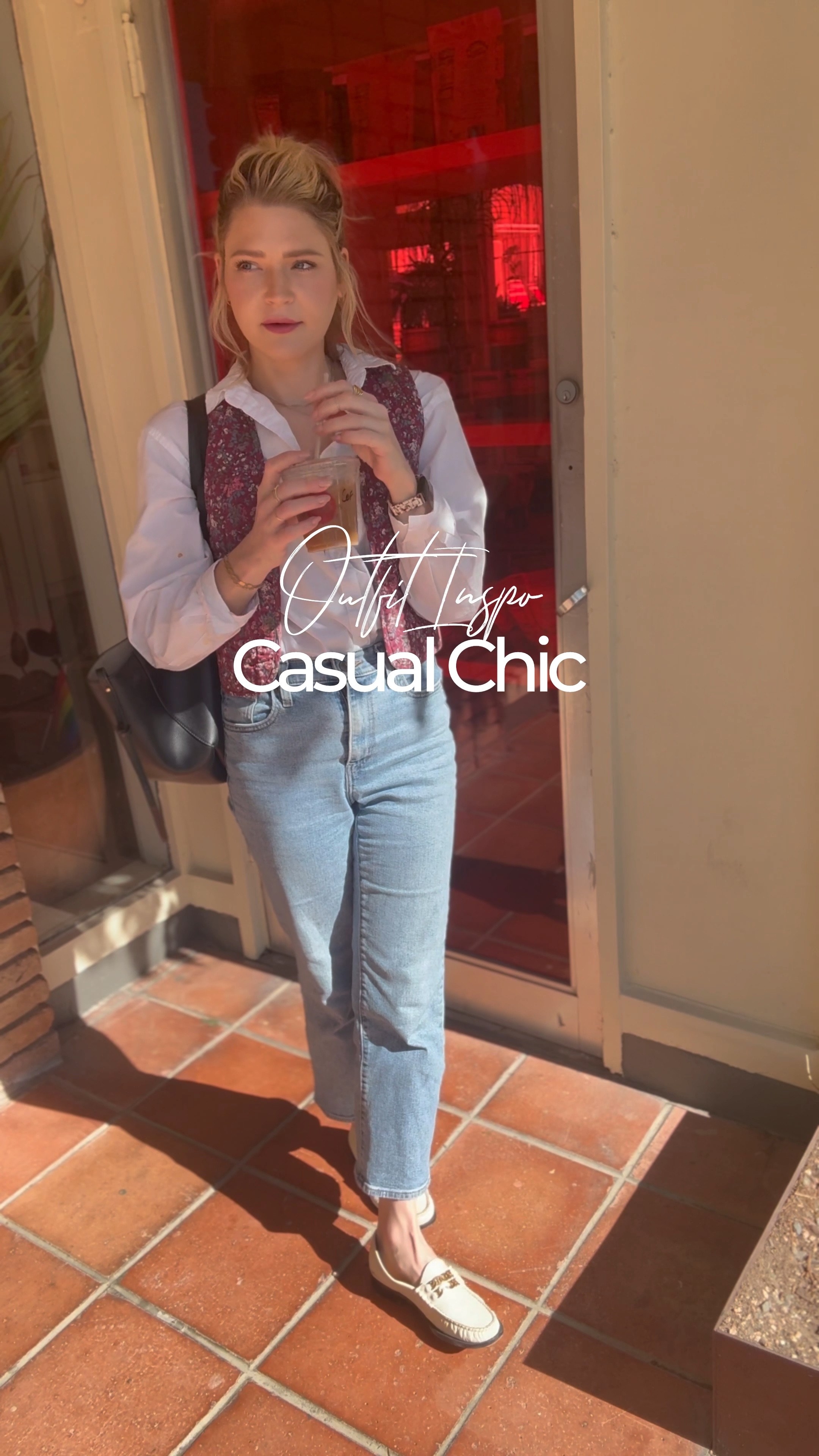 Casual Chic with a hint of Boho! Perfect for Spring 🌸

Threw on a crisp white oversized collar blouse from Target, paired effortlessly with crop flare jeans from Levis, topped with a reversible vest from Sezane, and grounded with stylish loafers from Sandro. It’s seriously adorable and hands down one of my favorite looks lately. Can’t wait to hear your thoughts on this ensemble!

#LTKVideo #LTKfindsunder50 #LTKxTarget