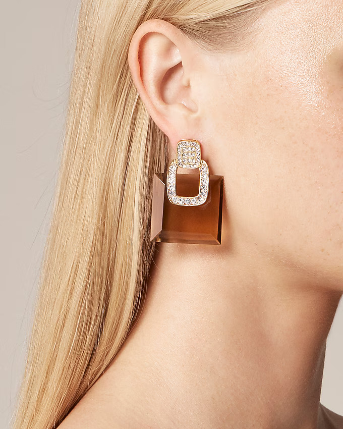 Square gemstone stud earrings | J. Crew US