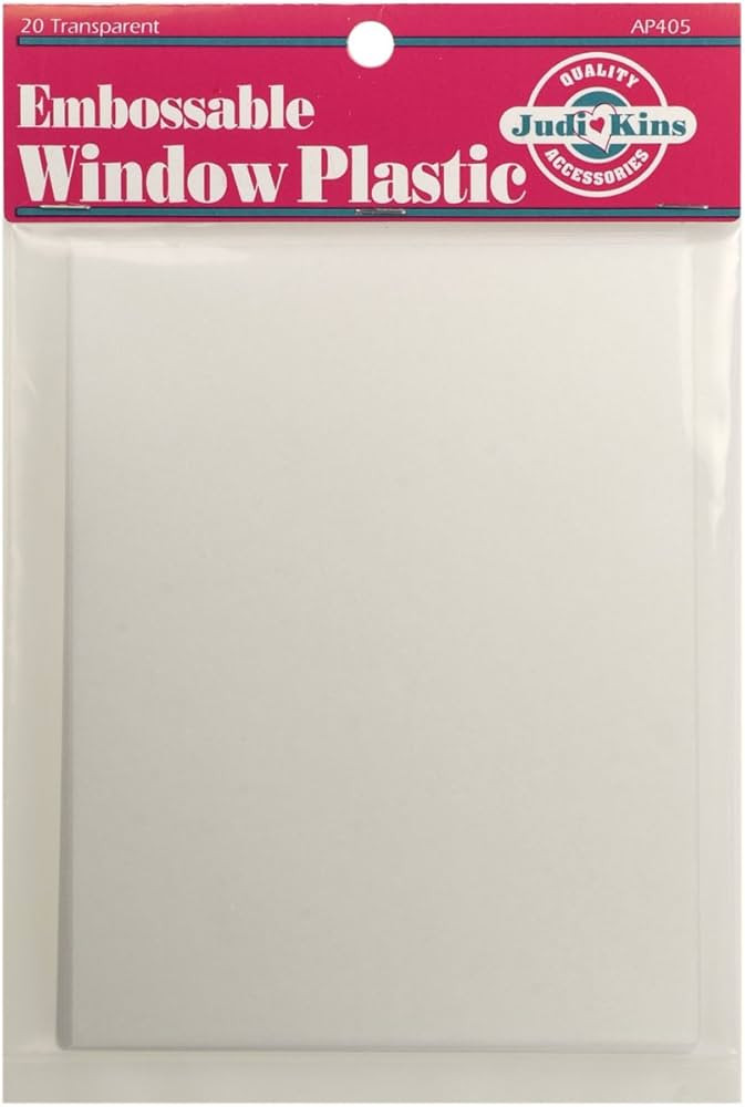Judikins Embossable Window Plastic Sheets, 4.25-Inch x 5.5-Inch, Clear, 20-Pack | Amazon (US)