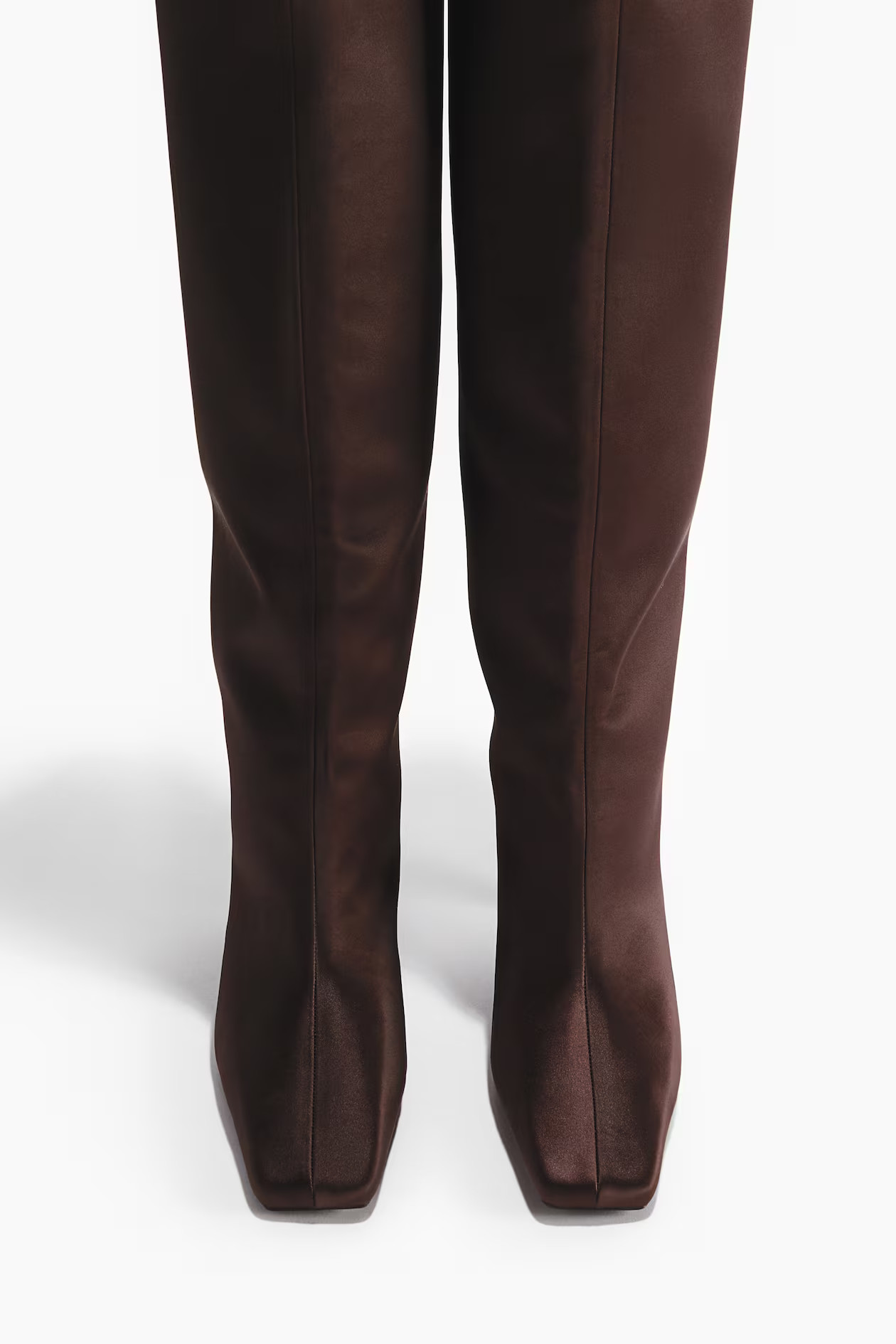 Satin Knee-High Boots | H&M (US + CA)