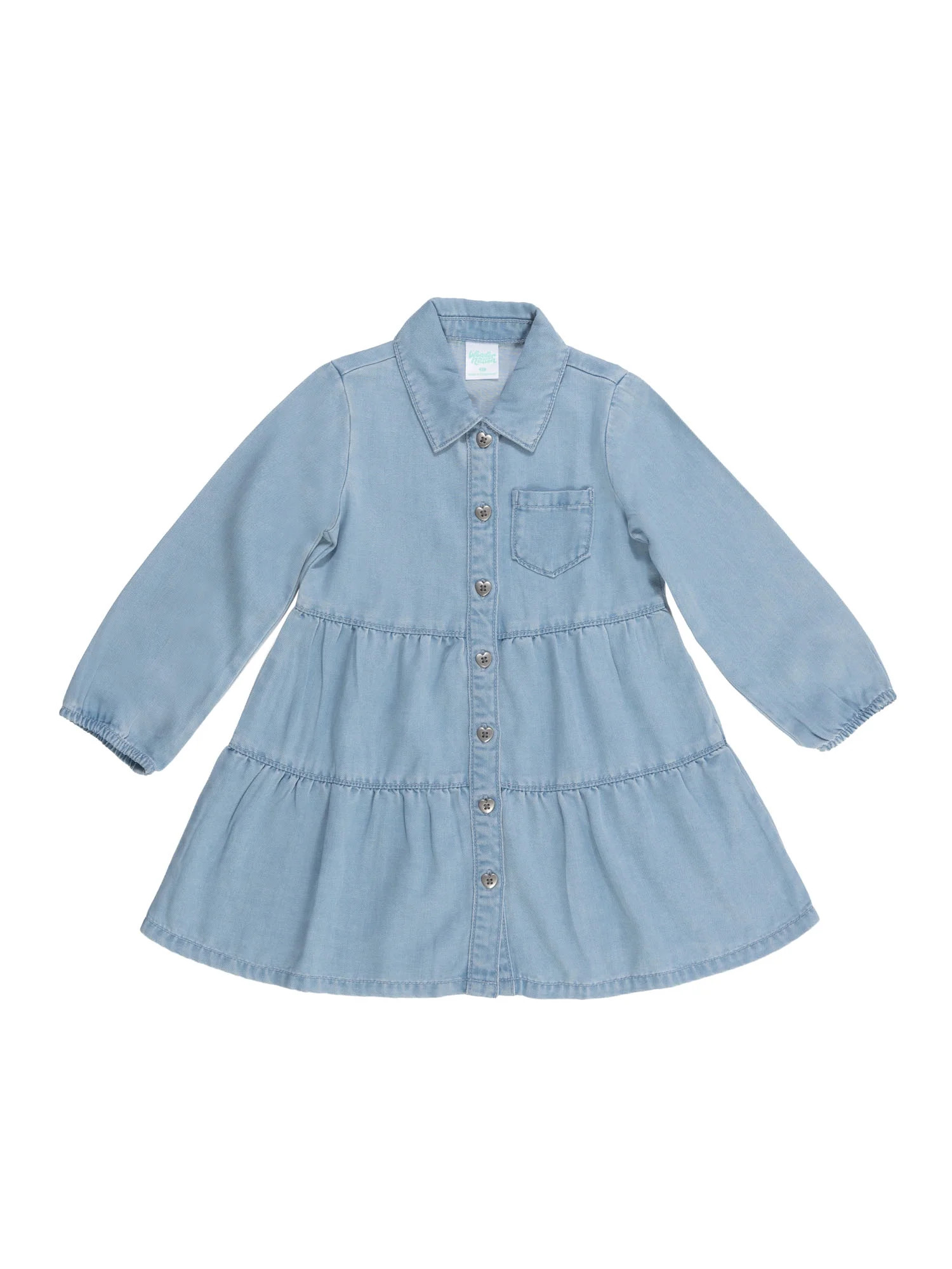 Wonder Nation Toddler Girl Denim Dress, Sizes 12M-5T | Walmart (US)