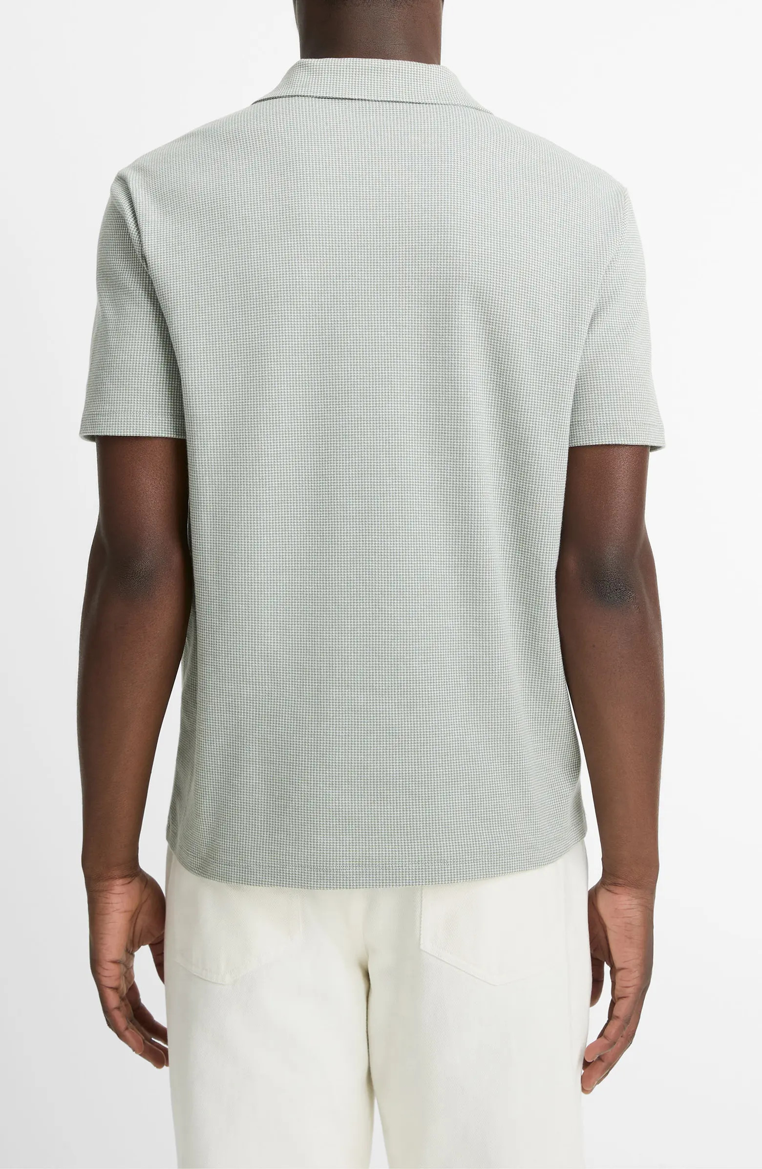 Johnny Collar Houndstooth Cotton Polo | Nordstrom