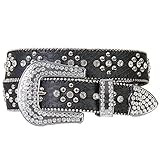Hot Leathers 4153 Black Medium Round Stone and Stud Belt | Amazon (US)