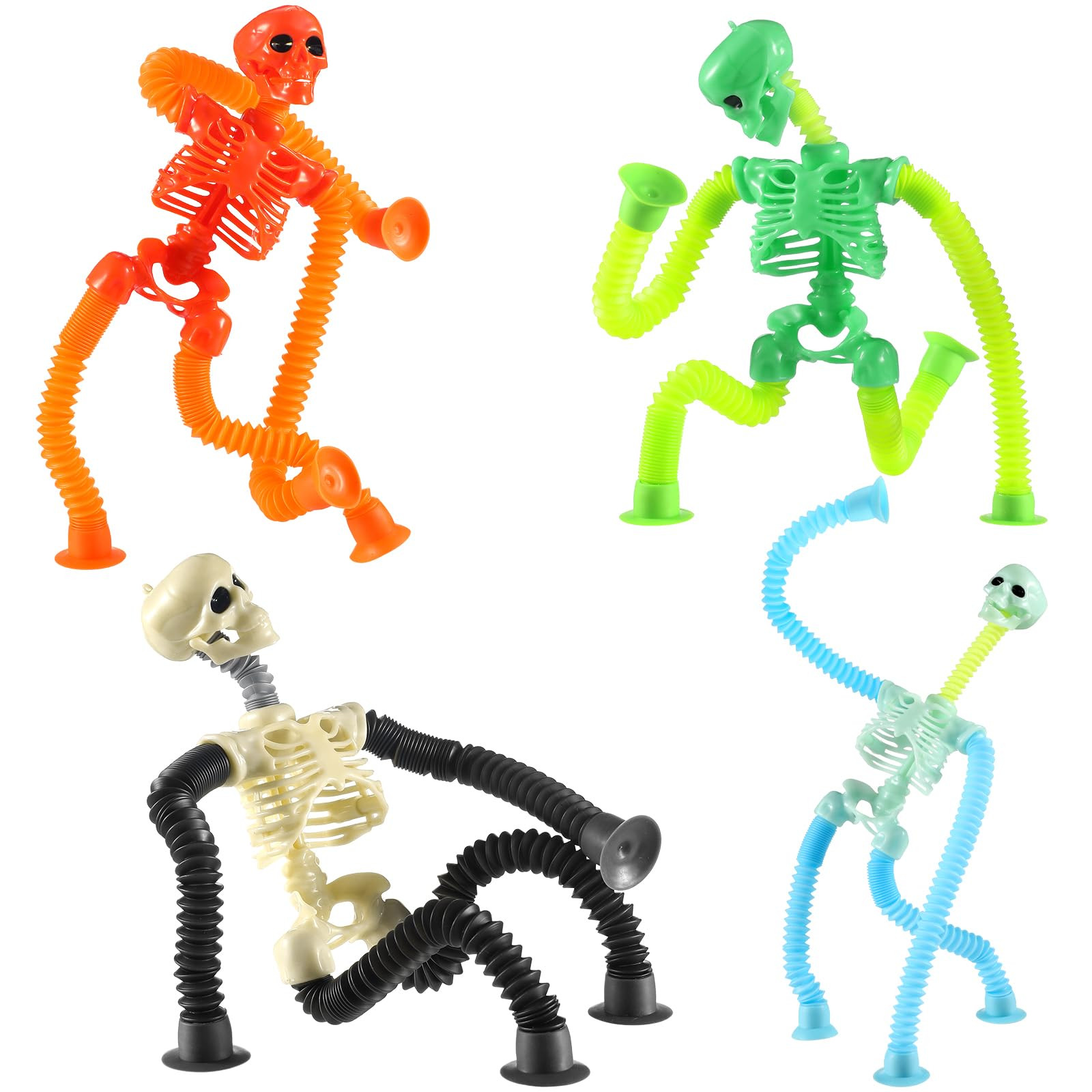 4 PCS Halloween Sensory Stretchy Fidget Toys, Sensory Pop Tubes for Kids,Halloween Party Favors,G... | Amazon (US)