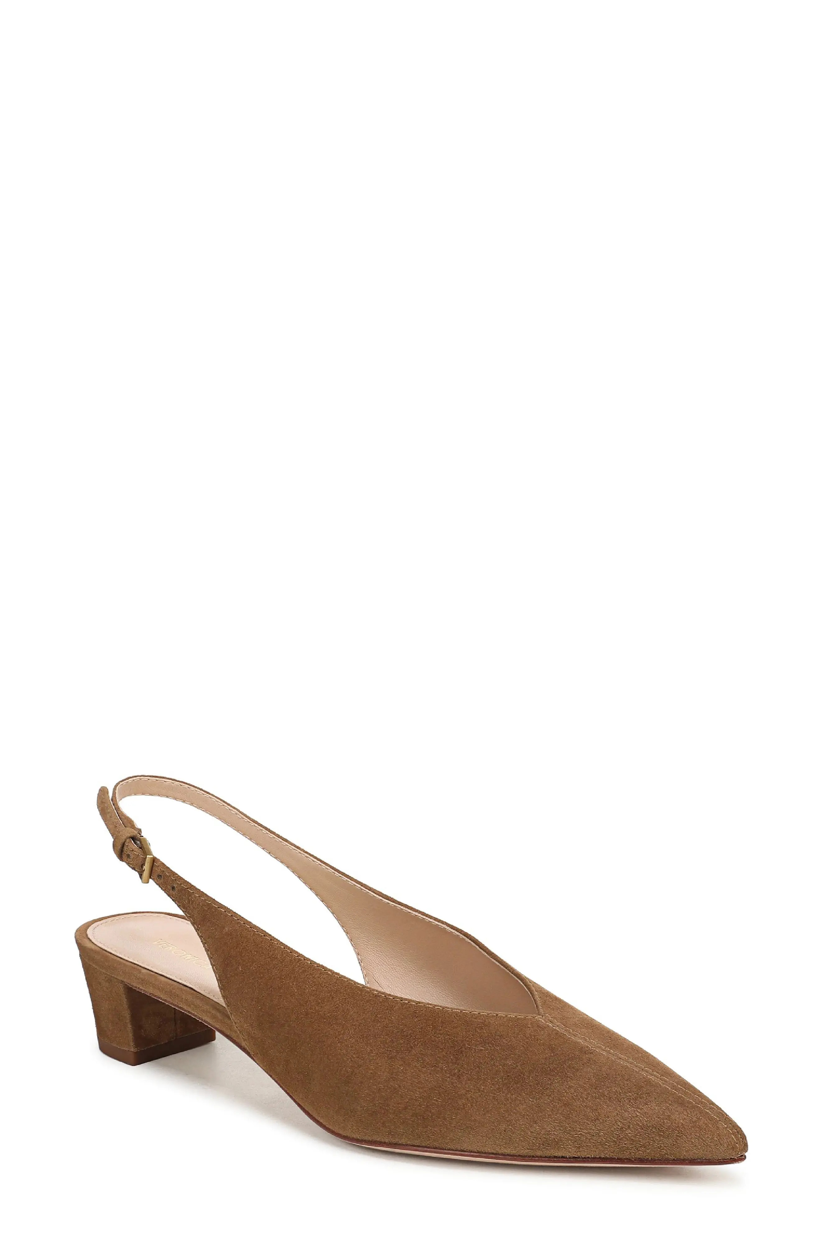 Veronica Beard Pamela Slingback Pump in Chestnut Suede at Nordstrom, Size 9 | Nordstrom