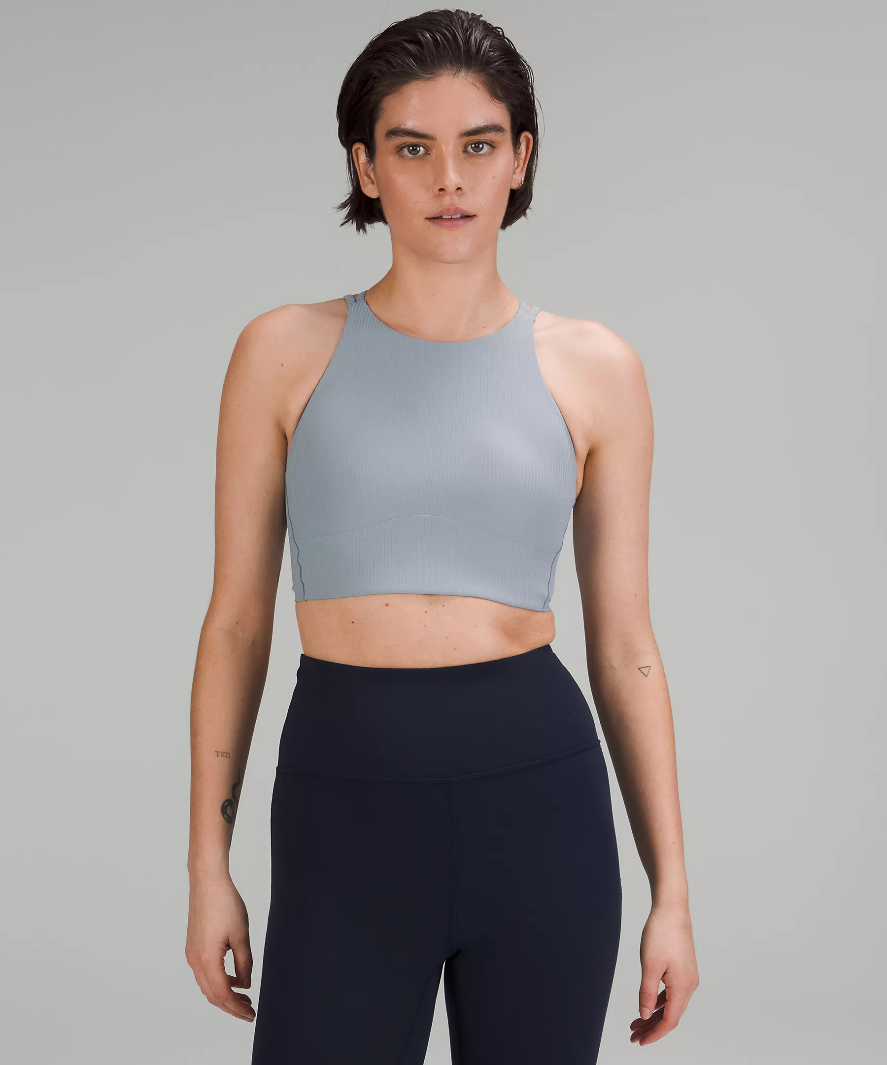Like a Cloud High-Neck Longline Ribbed Bra | Lululemon (US)
