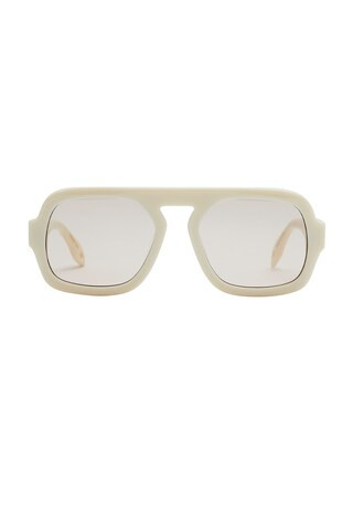 Elisa Johnson Jane Sunglasses in Ivory White from Revolve.com | Revolve Clothing (Global)