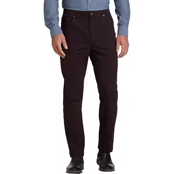 Joseph Abboud Men's Modern Fit Power Stretch 5-Pocket Pants Burgundy Red - Size: 42W x 30L | The Men's Wearhouse