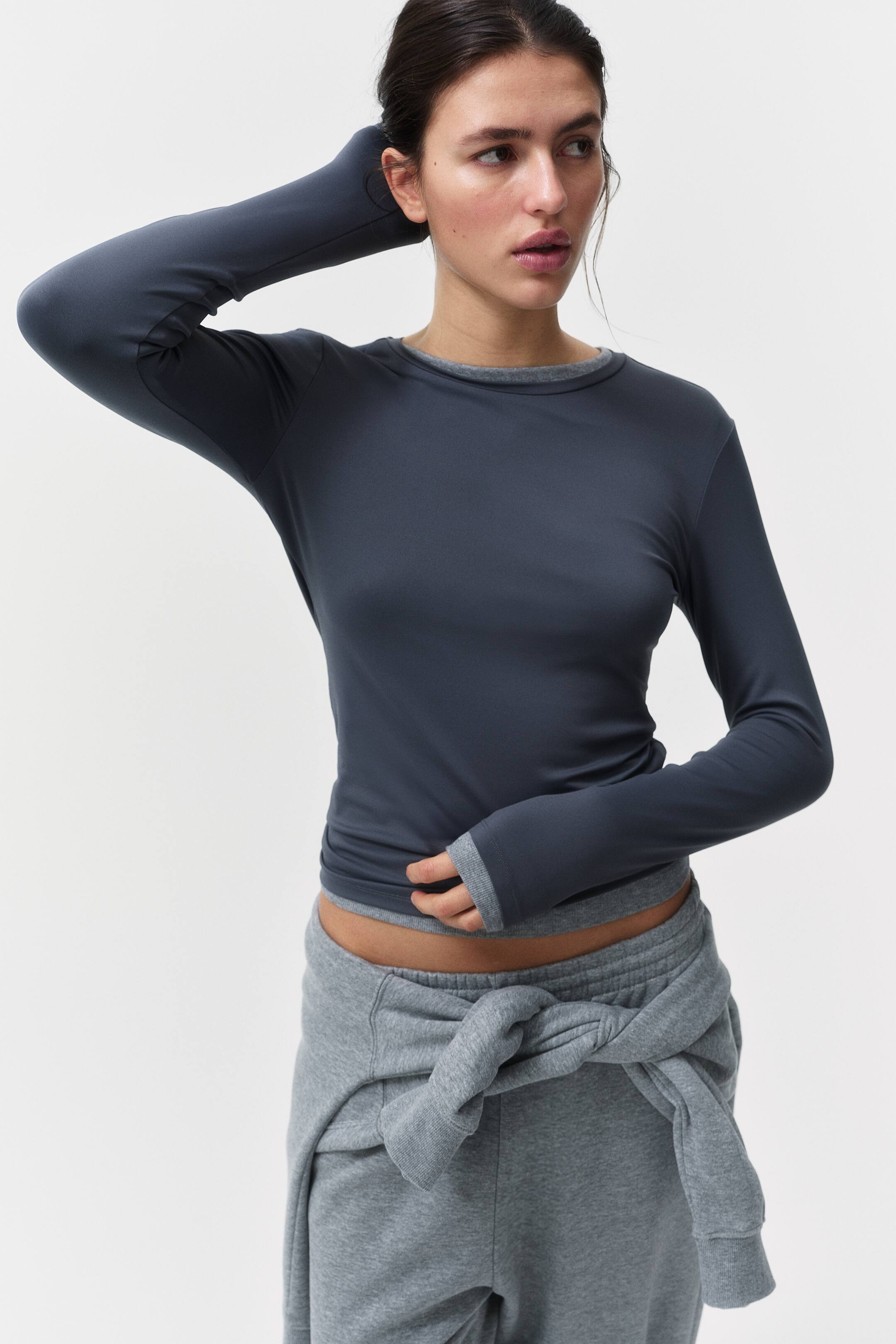 Long-sleeved Microfiber Top | H&M (US + CA)