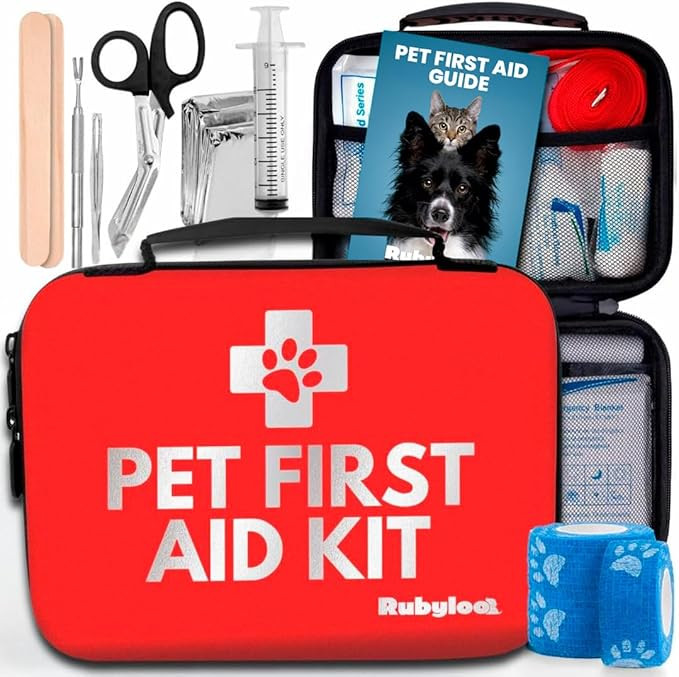 Dog First Aid Kit - Vet Approved Pet First Aid Supplies to Treat Dogs & Cats in an Emergency - Pe... | Amazon (US)