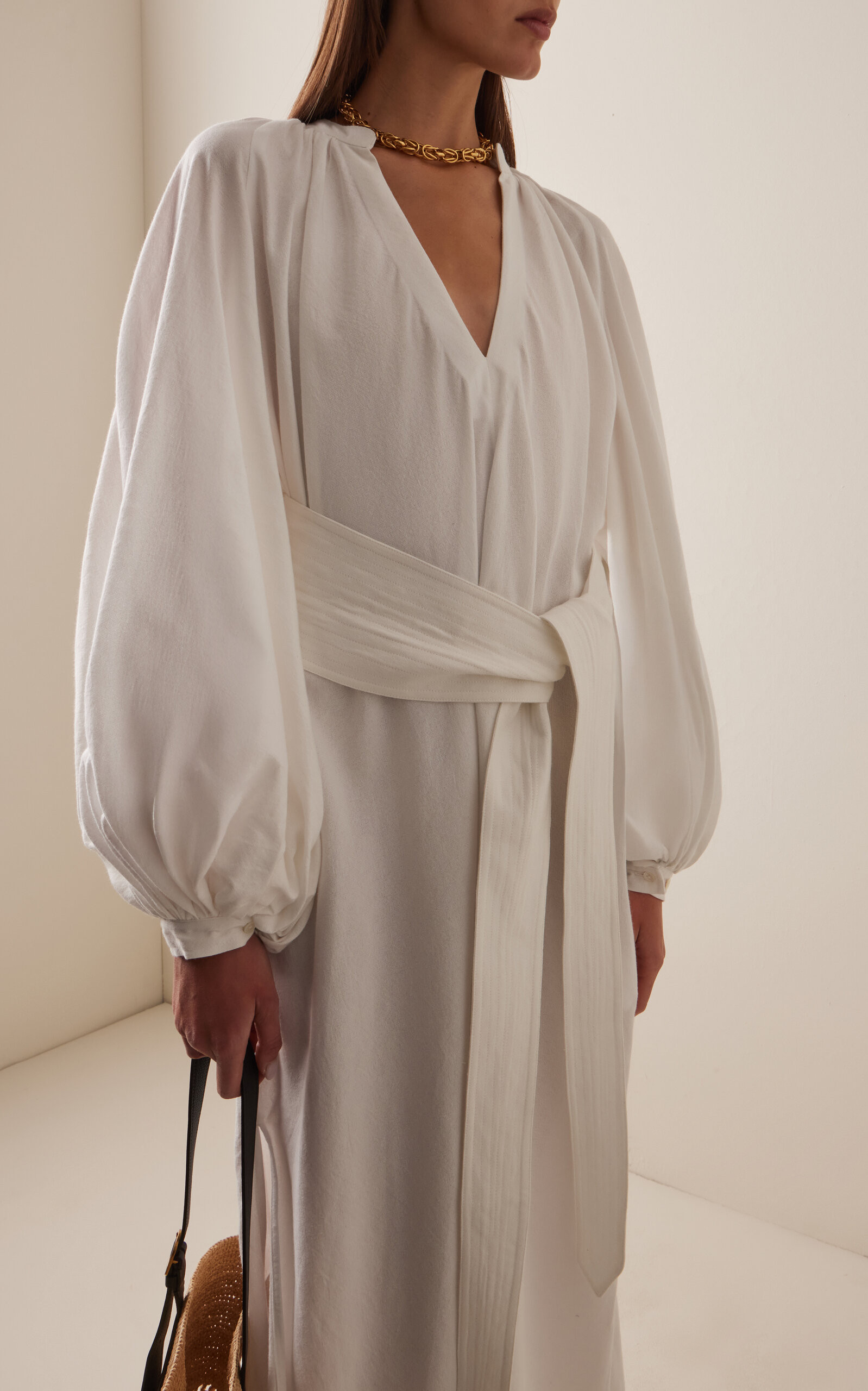 The Touareg Balloon-Sleeve Cotton Dress | Moda Operandi (Global)