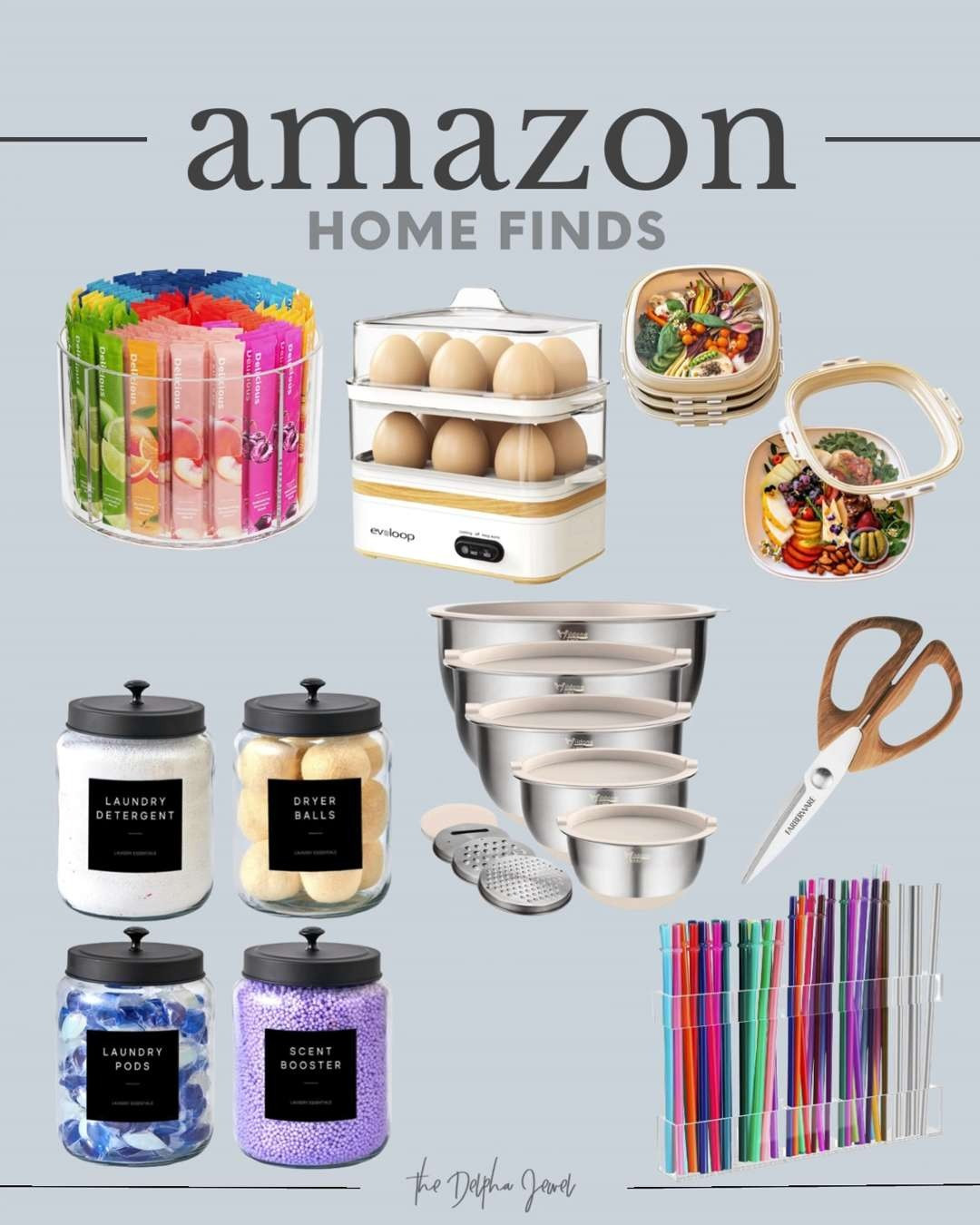 The new year puts me in the mood to purge and reorganize! I love everything to have a place! I can put all of my electrolyte packets in once place. Everything I need to do laundry is visible. An easy egg cooker to save time. I love these mixing bowls because I can put a lid on whatever I make and stick it in the fridge. And who doesn't love cute food storage containers! 
 

 #LTKfoodie #LTKHome #LTKFindsUnder50