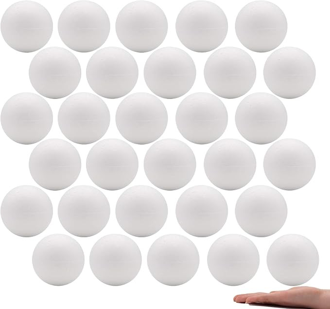 Crafare 3 Inch Foam Balls 40 Pack for Holiday Crafts & Modeling DIY | Amazon (US)