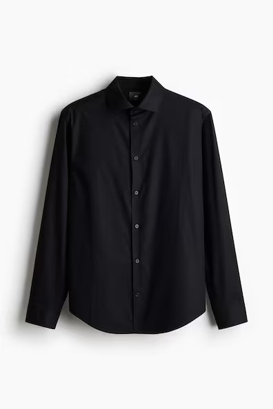 H & M - Slim Fit Shirt - Black | H&M (US + CA)