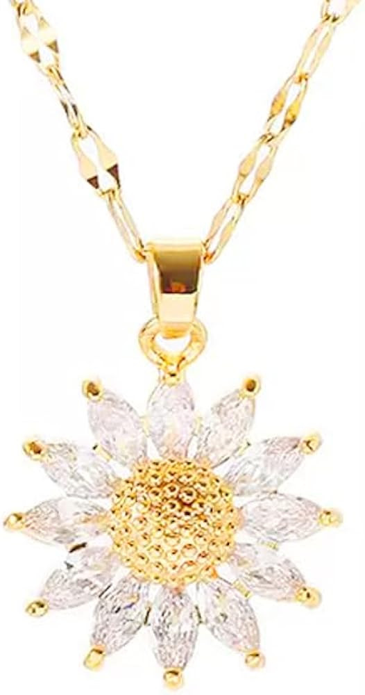 Daisy Necklace For Women 925 Sterling Silver Tiny Daisy Flower Pendant Necklace For Women, Daisy ... | Amazon (US)