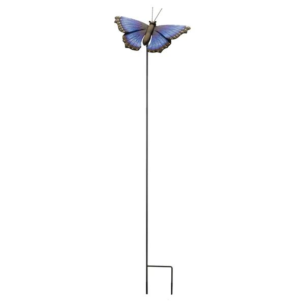 Eyvette Butterfly Morpho Garden Stake | Wayfair North America