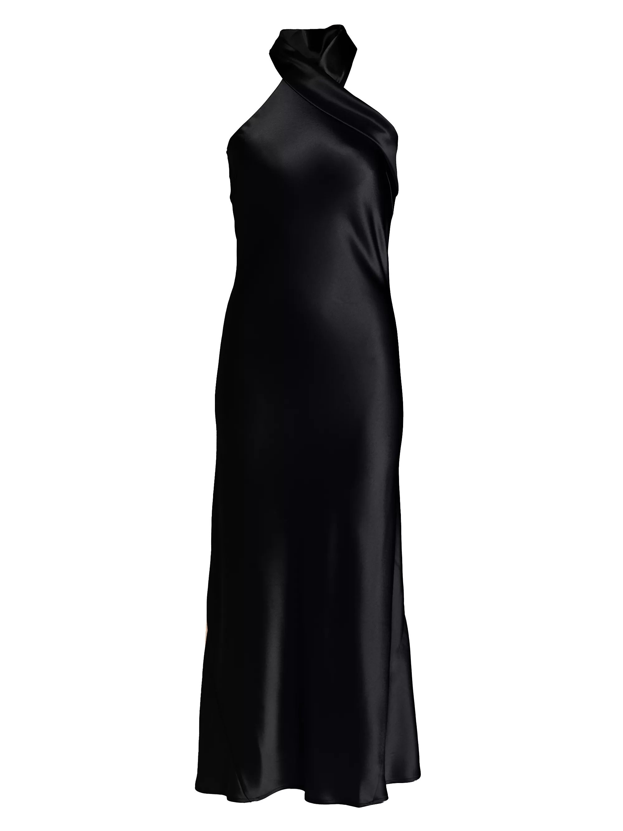 Pandora Satin Halterneck Midi-Dress | Saks Fifth Avenue
