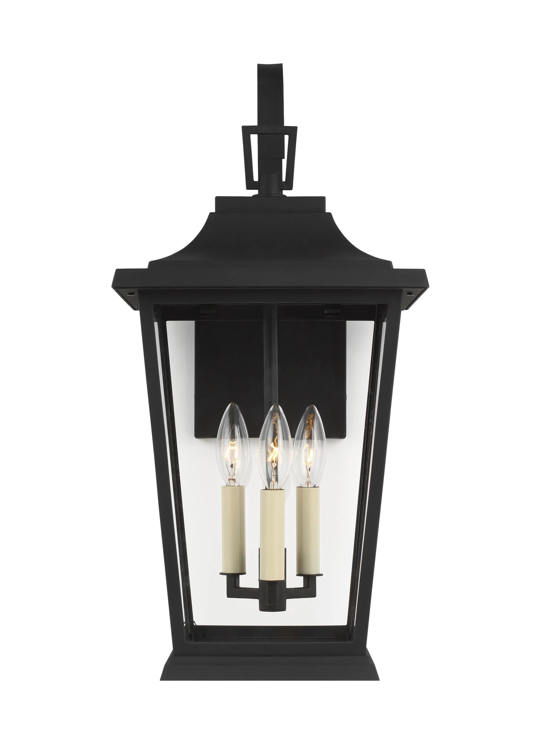 Millbrook Textured Black 3 - Bulb Outdoor Wall Lantern | Wayfair North America
