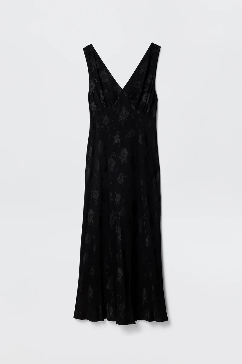 Sandrine - Black Poppy Jacquard | Rixo