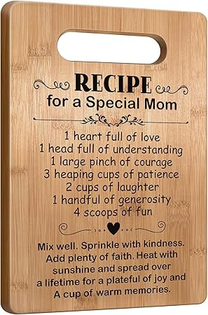 Mom Gifts from Daughter Son Mothers Day, Mother Cutting Board Gift, Cute Mom Gifts from Daughter ... | Amazon (US)