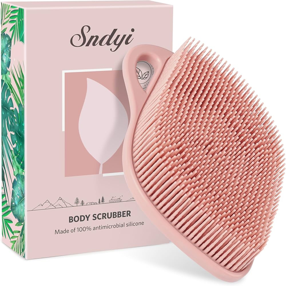 Sndyi Silicone Body Scrubber, Gentle Exfoliating Body Scrubber for Sensitive Skin, Leaf Shaped Sh... | Amazon (CA)