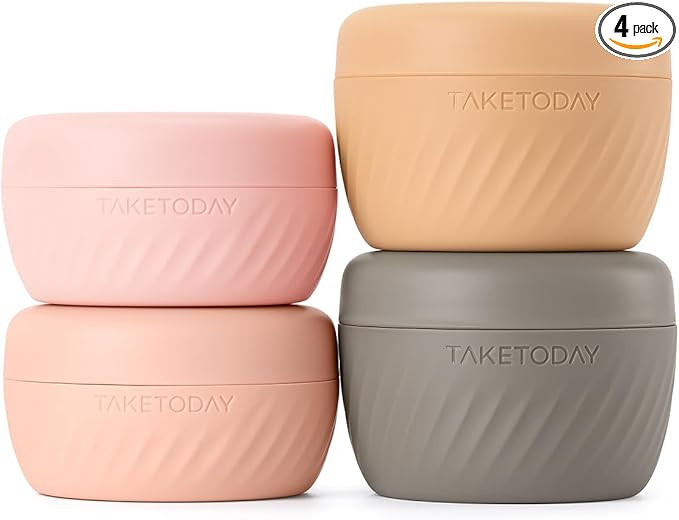 TakeToday Travel Containers for Toiletries, Leak-proof, TSA Approved, Refillable Silicone Cream J... | Amazon (US)