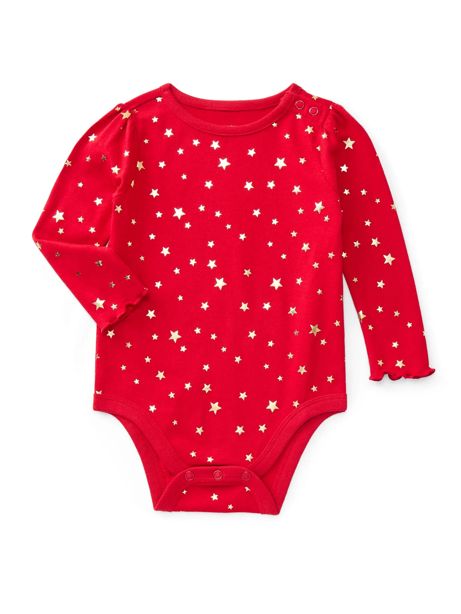 Garanimals Baby Girls Printed Bodysuit with Long Sleeves, Sizes 0M-24M | Walmart (US)