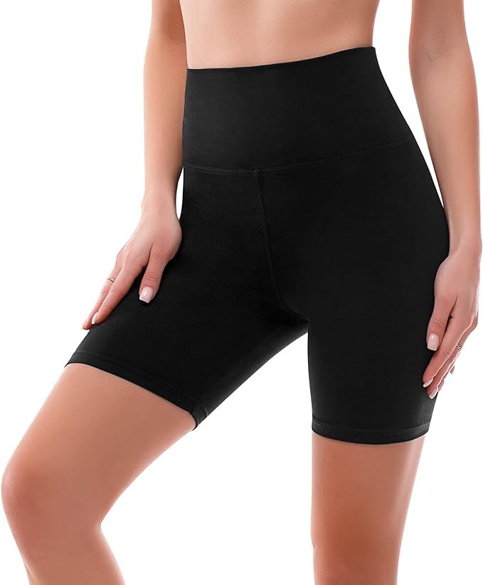 SINOPHANT High Waisted Women Biker Shorts - 6” Buttery Soft Elastic Tummy Control Shorts for Gy... | Amazon (US)