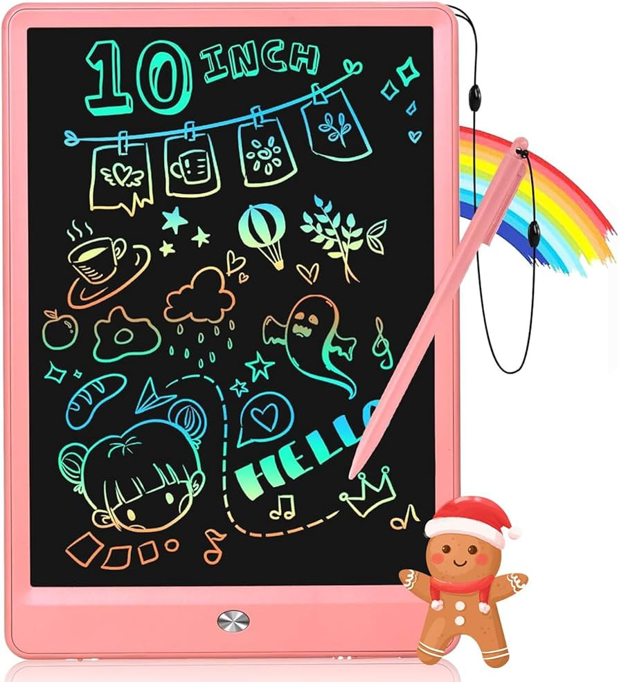 EooCoo LCD Writing Tablet for Kids, 10 Inch Colorful Doodle Board Drawing Pad, Learning Toys for ... | Amazon (US)