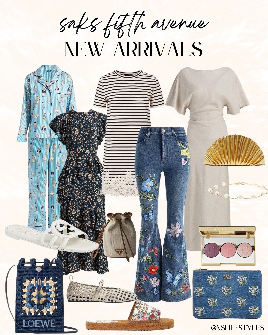 ✨ The new arrivals from Saks Fifth Avenue are absolutely stunning.
I am loving everything from the floral embroidered flare jeans and striped dresses to the gorgeous neutral maxi dress. The luxury bags, slide sandals, and beauty pieces are perfect for updating your seasonal wardrobe. 💙

#saks #saksfifthavenue #designerfinds #floraljeans #maxidress #designerbags #summerluxury #luxuryfashion #styleinspo #springtrends #ltkstyletip #ltkunder100 #ltkunder500

#LTKootd