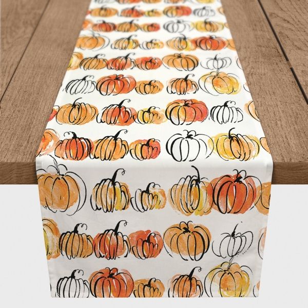 Watercolor Pumpkins Table Runner | Kirklands | Kirkland's Home