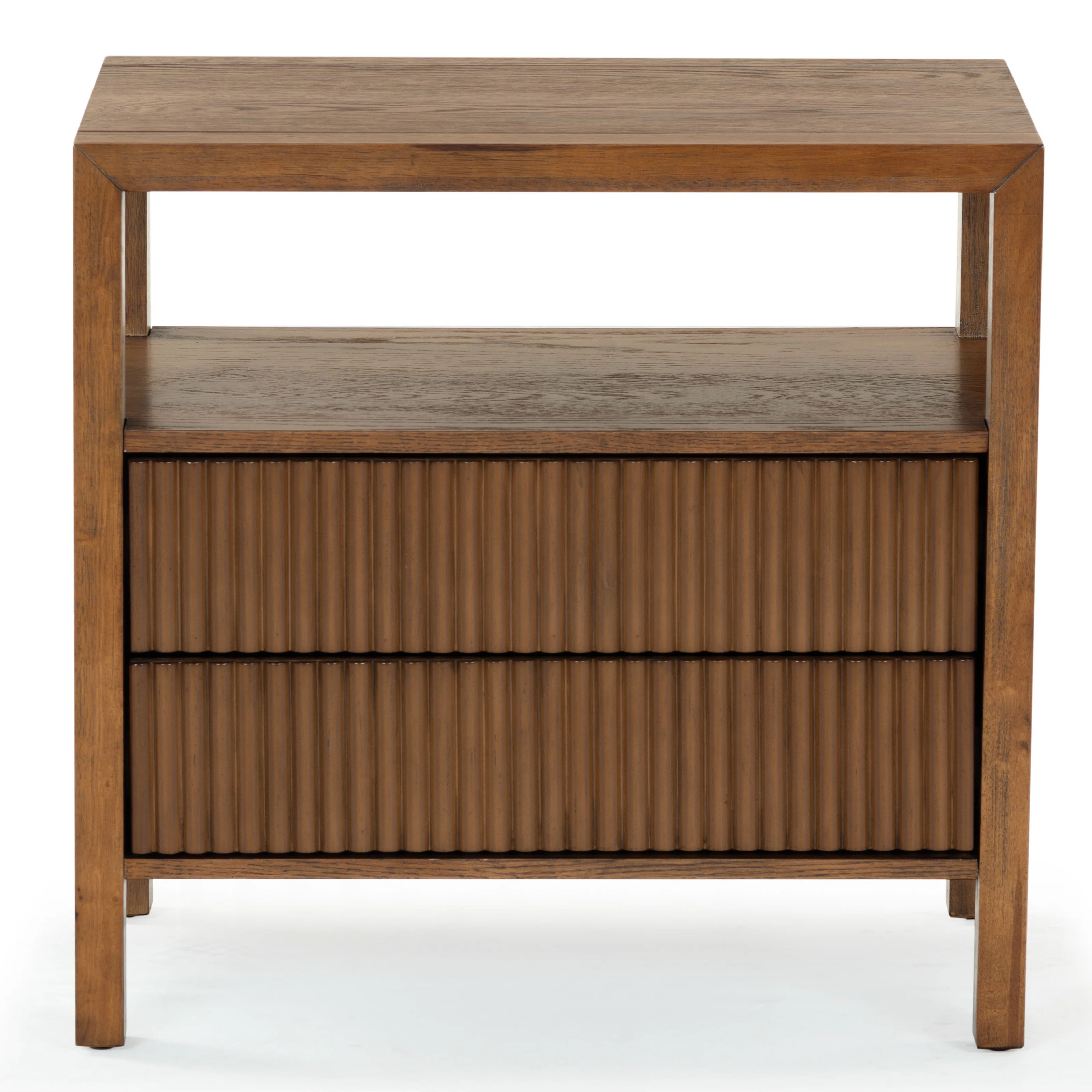 Dorchester 2 Drawer Reeded Nightstand | Wayfair North America