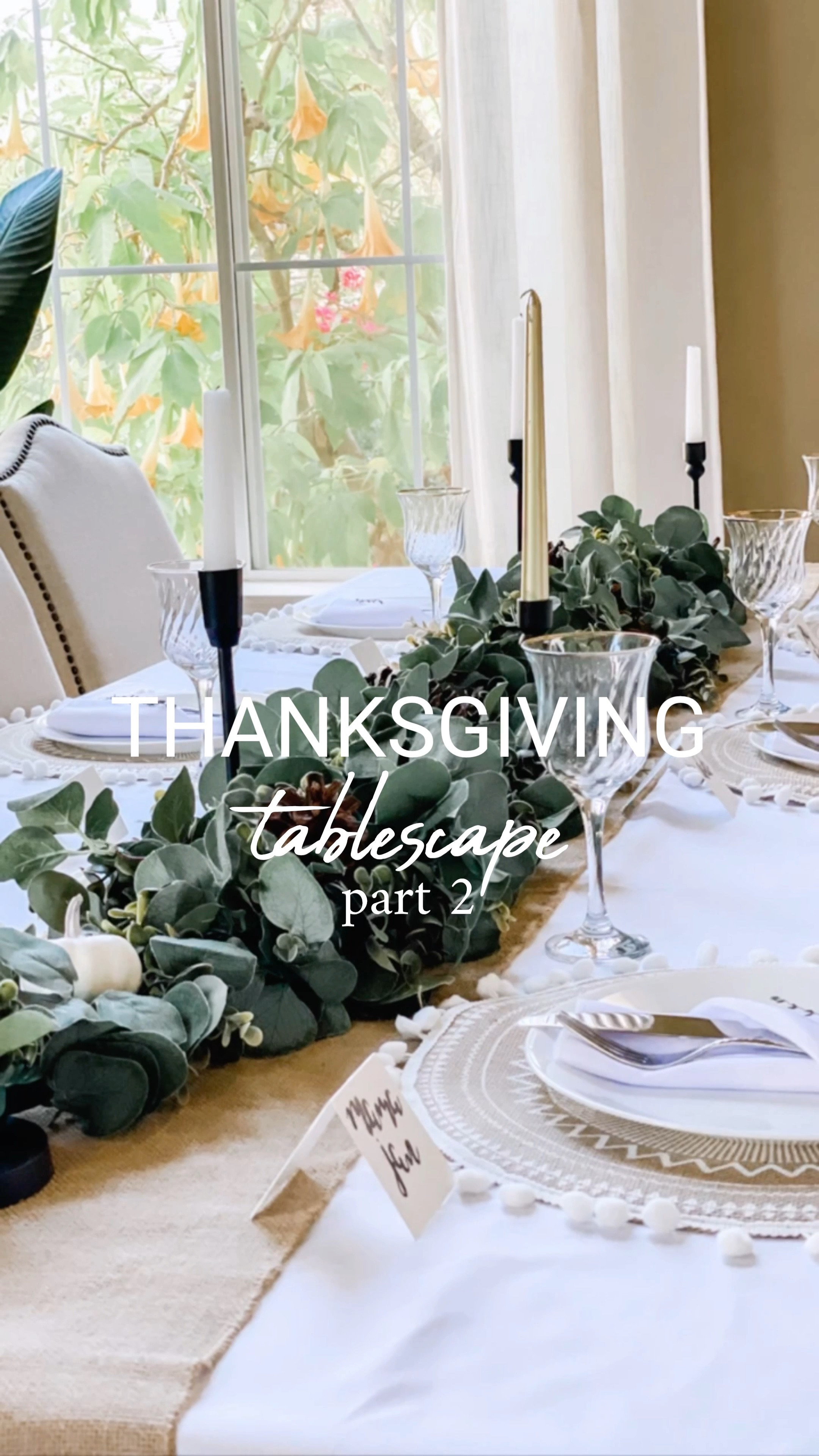 Another easy Thanksgiving Tablescape with the same garland I showed you before. Add some faux pumpkins, a burlap runner and these super cute place mats for a chic boho look.

#LTKhome #LTKHoliday #LTKSeasonal