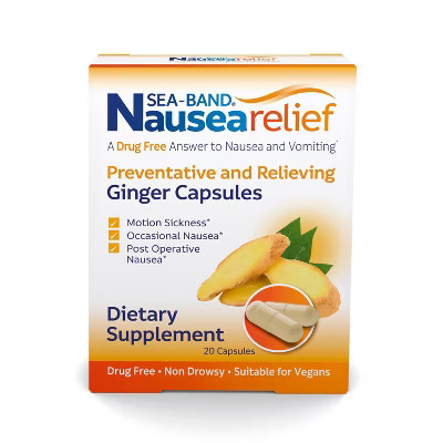 Seaband Nausea Relief Capsules - Ginger - 20ct | Target