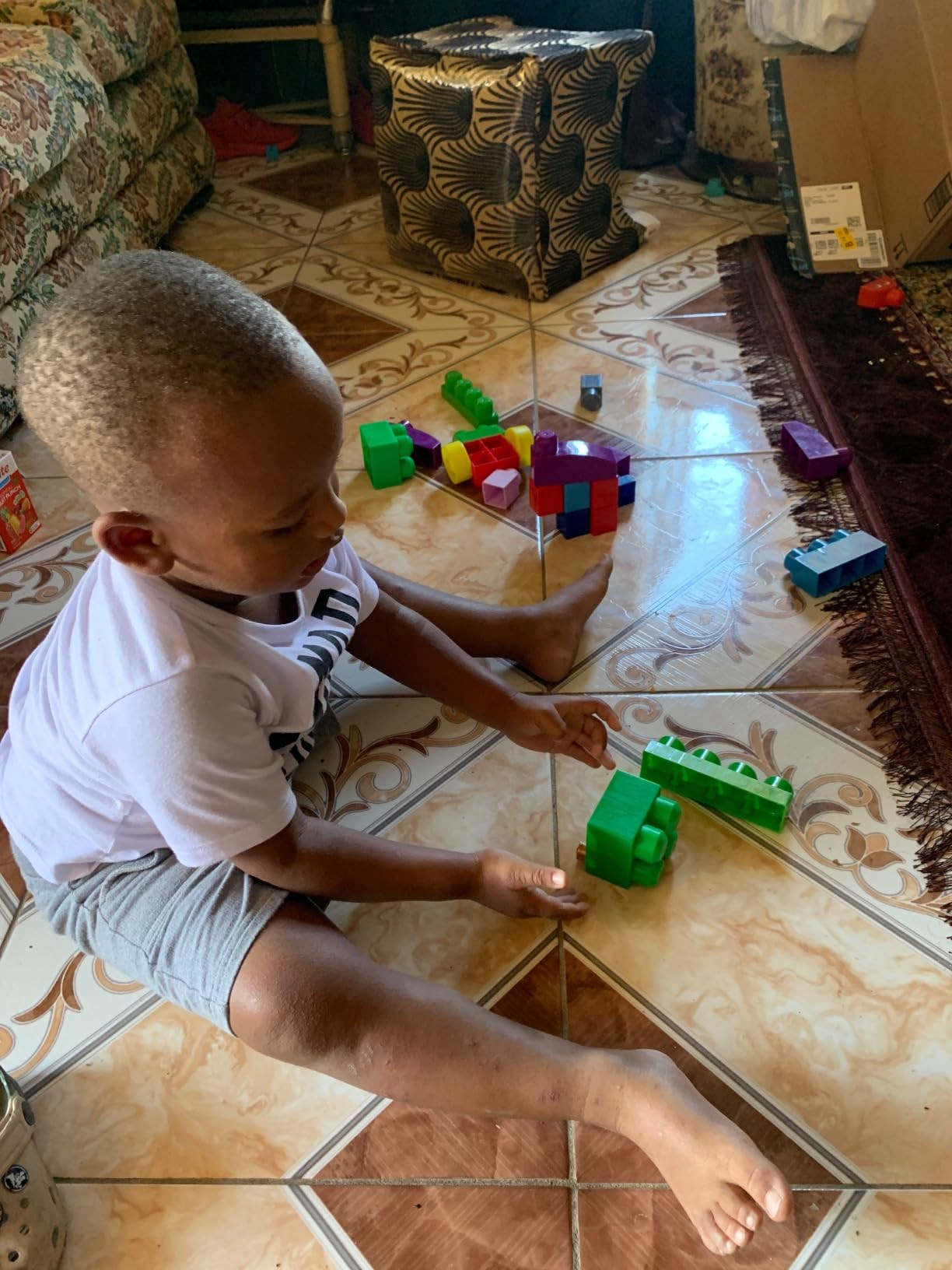 MEGA BLOKS First Builders Toddler Blocks Toys Set, Big Building Bag with 80 Pieces and Storage, P... | Amazon (US)