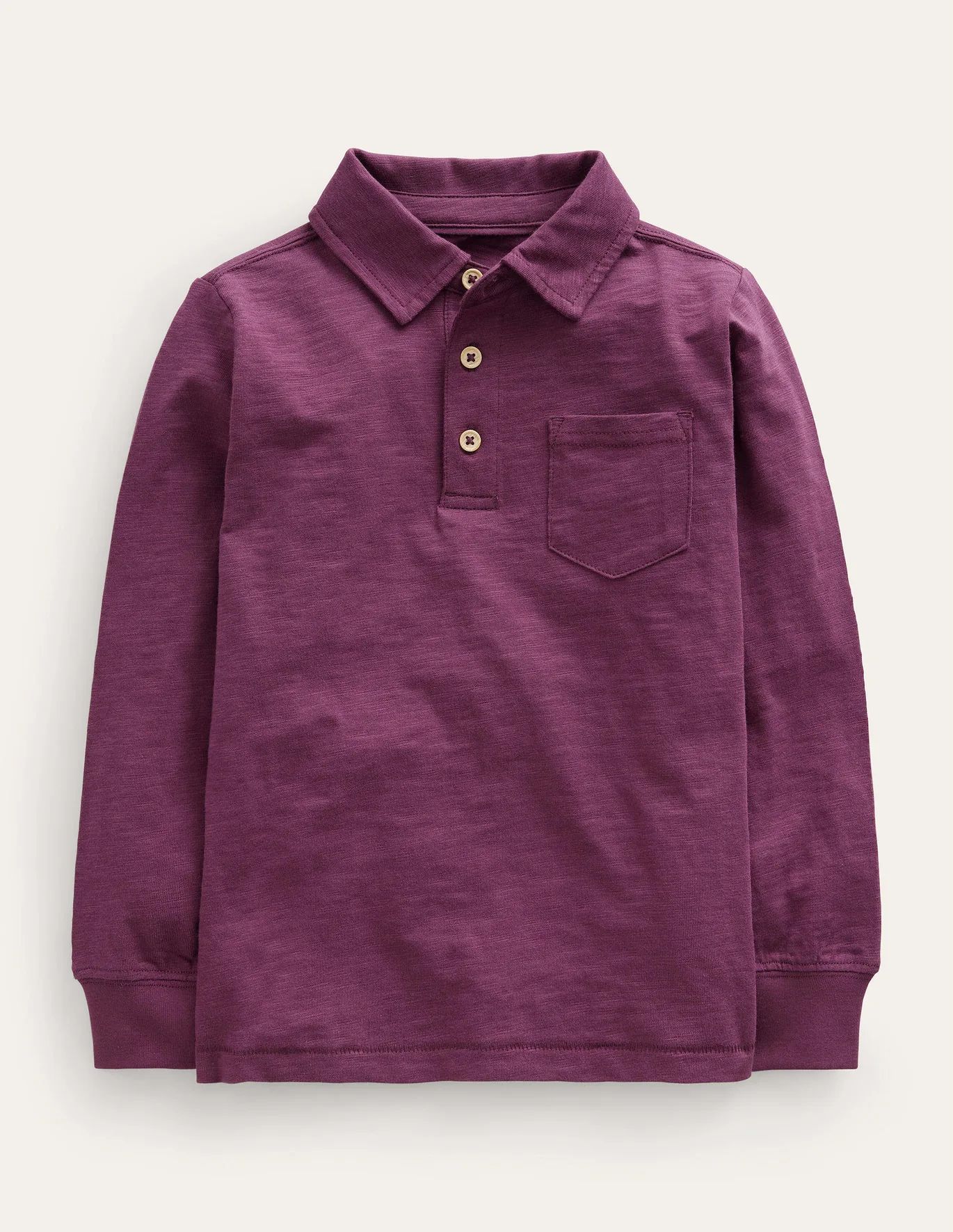 Slubbed Long-Sleeve Polo Shirt | Boden (US)