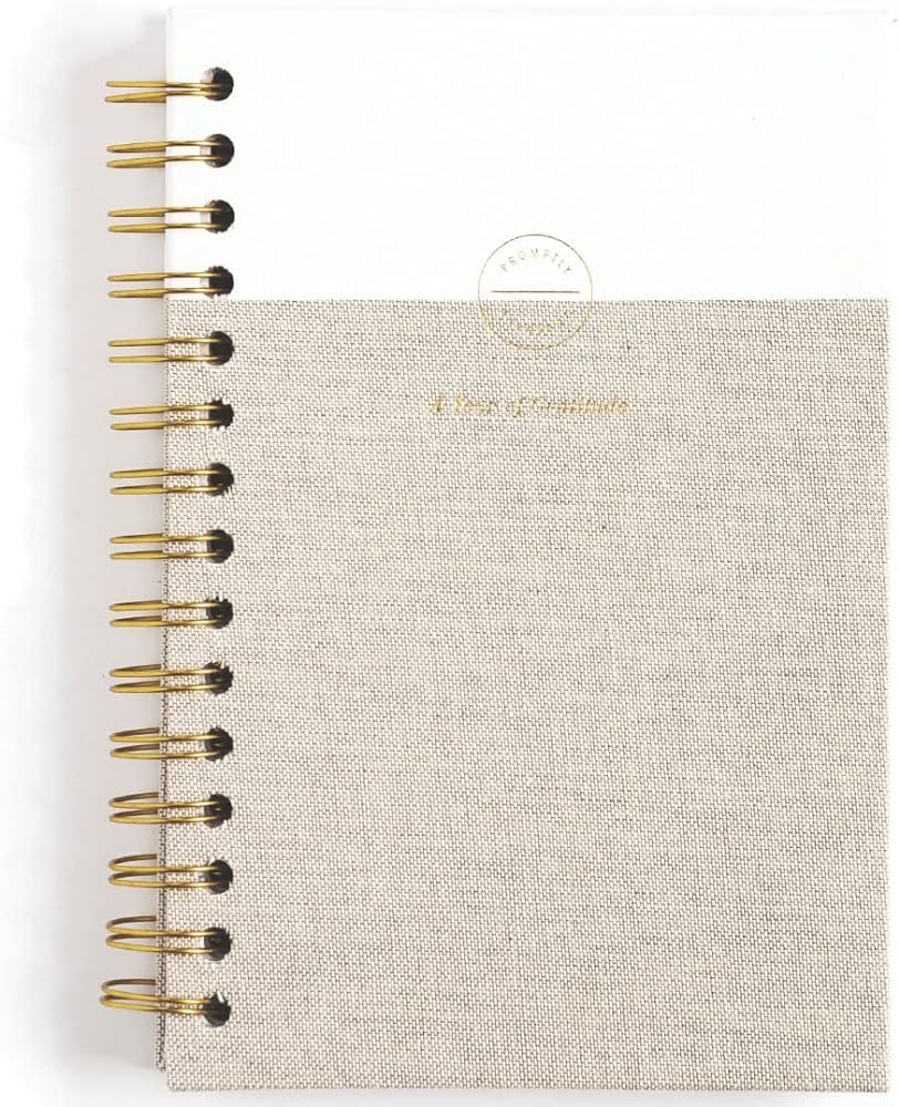 Promptly Journals, My Gratitude Journal: A Year of Thankfulness (Wheat, Brown, Linen) | Daily Gra... | Amazon (US)