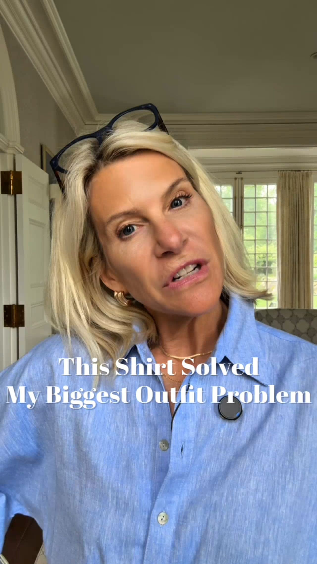 This tie-front button-down shirt is my go-to summer top with linen pants, denim shorts, white jeans, and casual everyday outfits because there's no tucking required. 

 #LTKgrwm #LTKootd