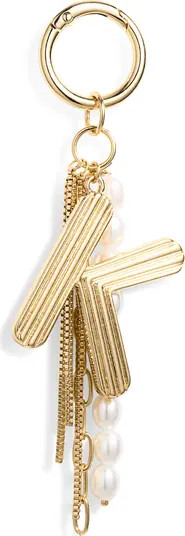 Initial Faux Pearl Bag Charm | Nordstrom