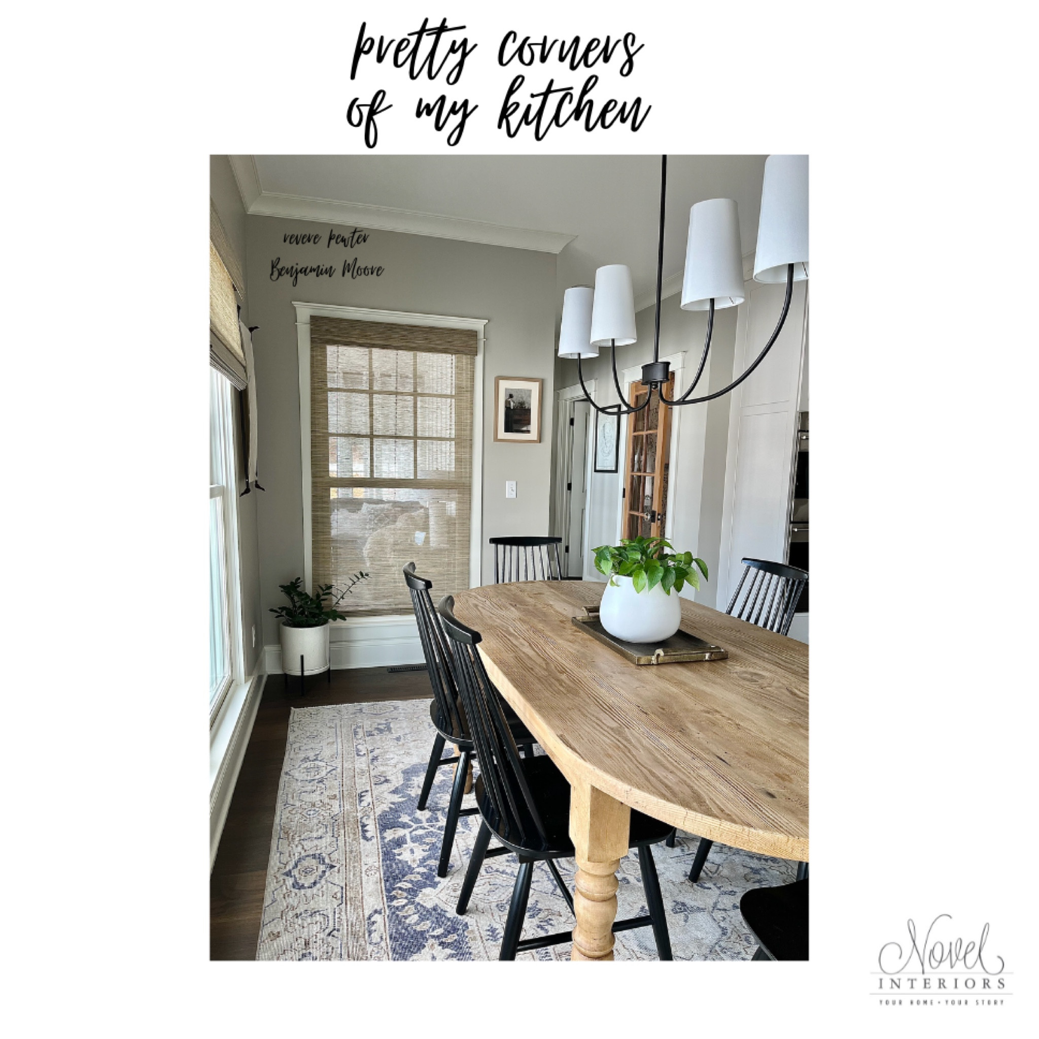Kitchen eat-in areas should be welcoming, practical and pretty! If you have a family, wipeable chairs are a must! These are such a deal! The table I had custom made from Elsie Green - a combo of their oval table and slim leg farmhouse table!#LTKFind 

#LTKhome #LTKfamily