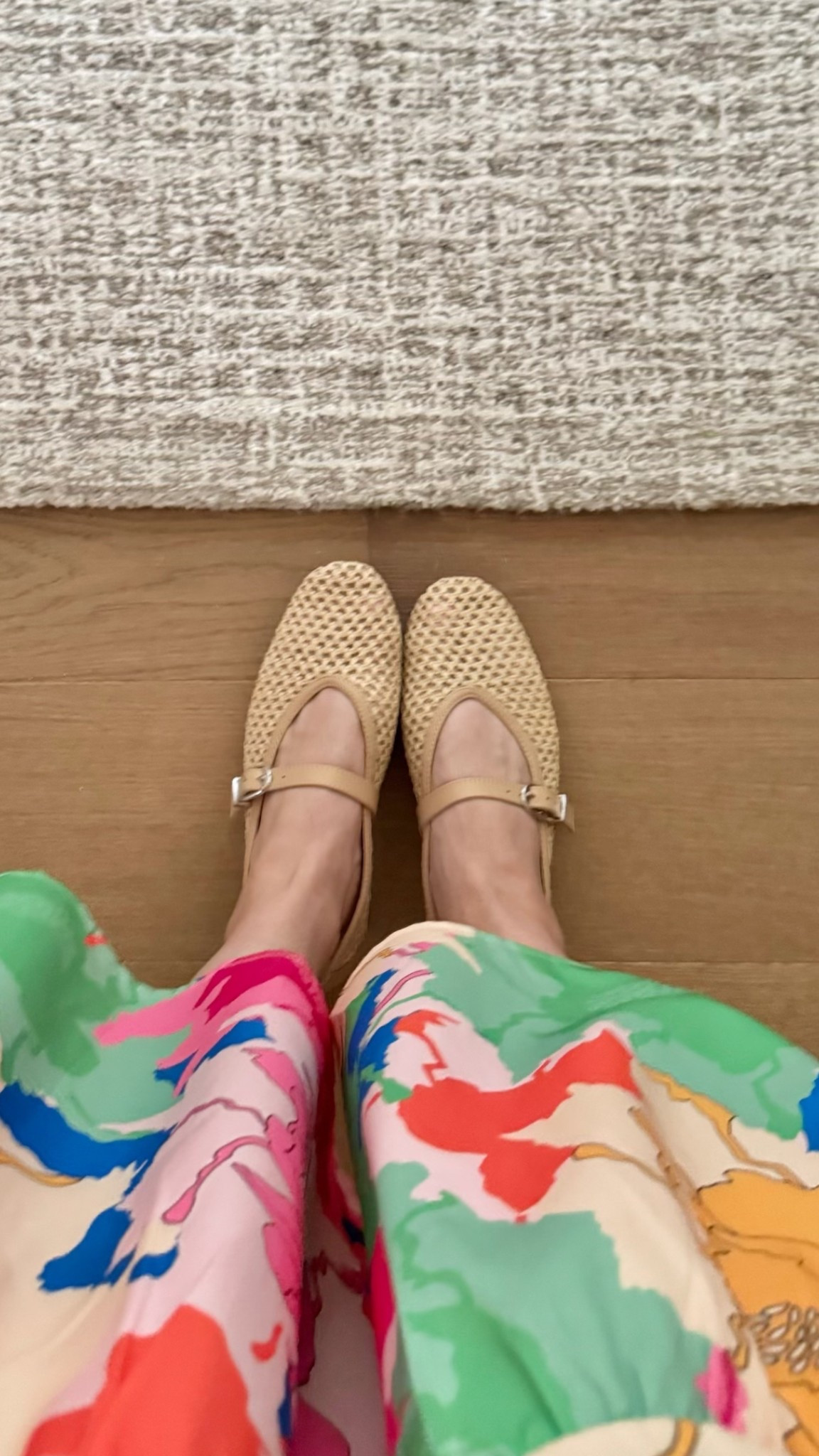 Mesh Mary Jane flats