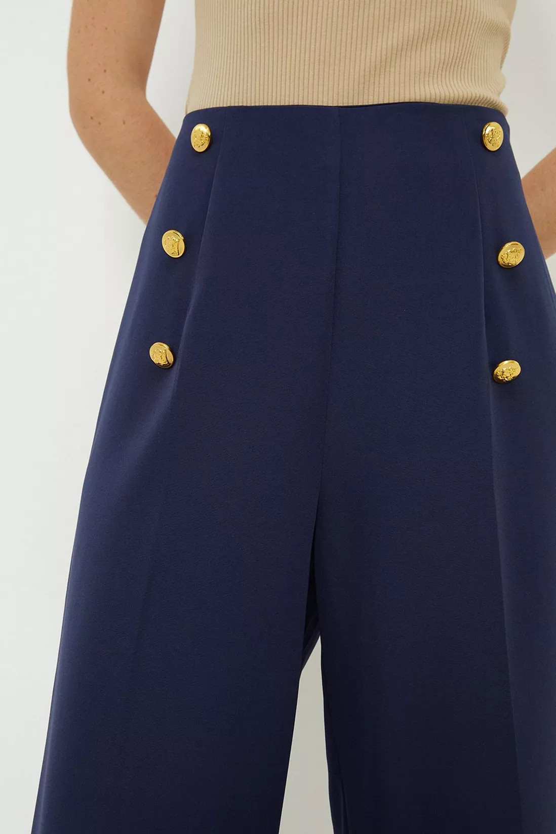 Military Wide Leg Trouser | Dorothy Perkins (UK)